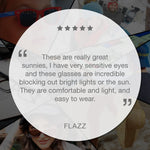 Mark Polarised Wrap Sunglasses (Unisex) - Black Blue